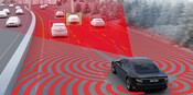 Auto erkennt Umfeld auf Autobahn