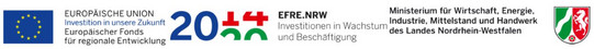 Sponsoren EU EFRE.NRW ministerium für wirtschaft energie industrie mittelstand und handwerk des landes nordrhein-westfalen