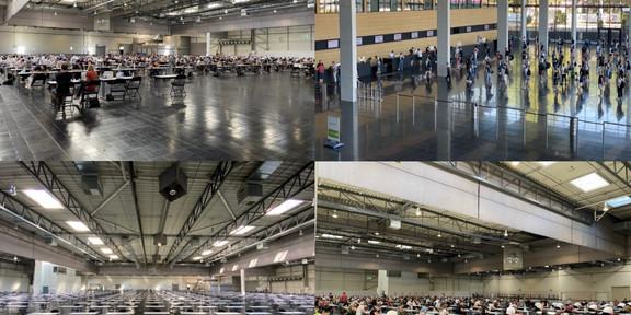Prüfung in der Westfalenhalle