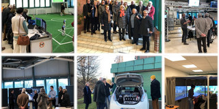 Collage über Hardware im Labor und Gruppenbild des Clubs
