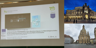 Collage aus Sehenswürdigkeiten der Stadt Dresden und der Titelfolie der Präsentation