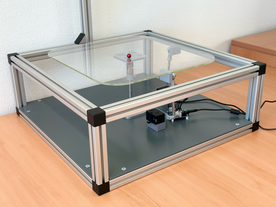 Ball on Palte Demonstrator steht auf Tisch
